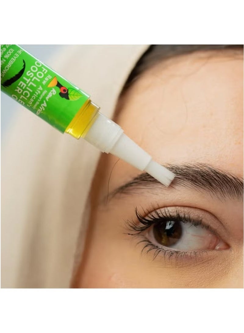 رو أفريكان زيت تعزيز بصيلات الشعر يعزز نمو الحواجب، علاج الحواجب، زيوت طبيعية نقية تمنع تساقط الشعر مع إكليل الجبل واللوز الحلو (15 مل) - Image 5